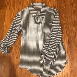 Blue & white button down